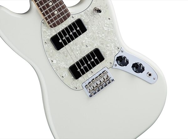 Fender Mustang 90 Electric Guitar, Olympic White View 4