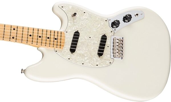 Fender Mustang Electric Guitar, Olympic White View 5