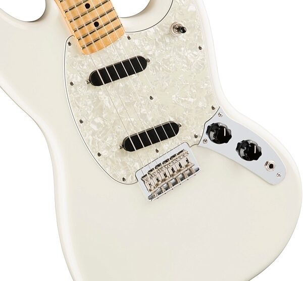 Fender Mustang Electric Guitar, Olympic White View 1