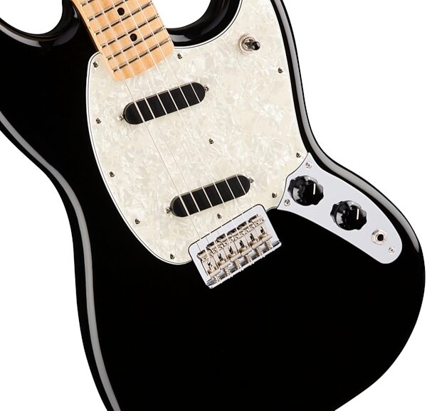 Fender Mustang Electric Guitar, Black View 3