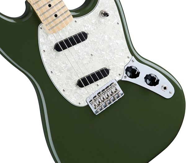 Fender Mustang Electric Guitar, Olive View 4