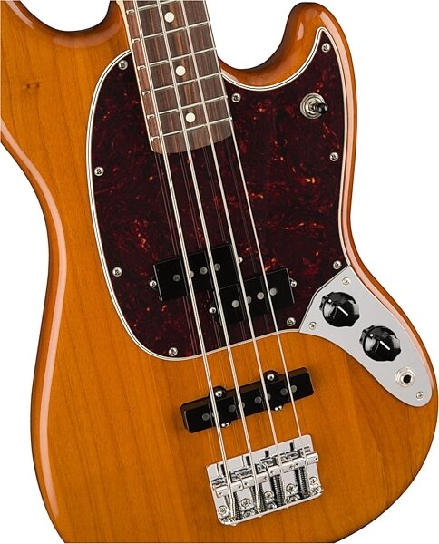 Fender Mustang PJ Pau Ferro Electric Bass, Action Position Back