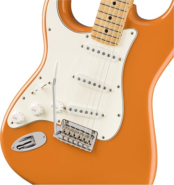 Fender Player Stratocaster Electric Guitar, Left-Handed (Maple Fingerboard), Action Position Back