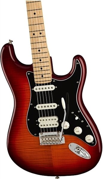 Fender Player Stratocaster HSS Plus Top Electric Guitar, Maple Fingerboard, Aged Cherry Burst, USED, Scratch and Dent, View