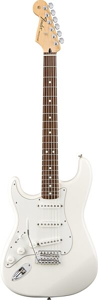 Fender Standard Left-Handed Stratocaster Electric Guitar (Rosewood Fingerboard), Arctic White