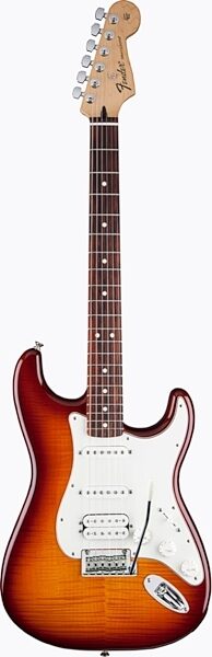 Fender Deluxe Stratocaster HSS Plus Top iOS Electric Guitar (with Gig Bag), Tobacco Sunburst