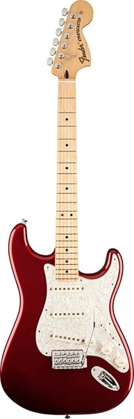 Fender Deluxe Roadhouse Stratocaster Electric Guitar, Maple (with Gig Bag), Candy Apple Red
