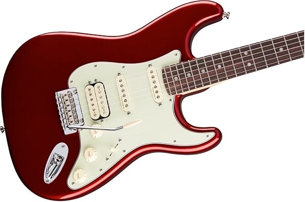 Fender Deluxe Stratocaster HSS Electric Guitar (Rosewood Fingerboard, with Gig Bag), Body Right
