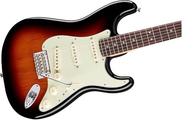 Fender Deluxe Roadhouse Stratocaster Electric Guitar (with Gig Bag), 3-Color Sunburst Body Right