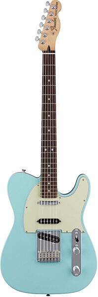 Fender Deluxe Nashville Telecaster Electric Guitar (Rosewood, with Gig Bag), Daphne Blue