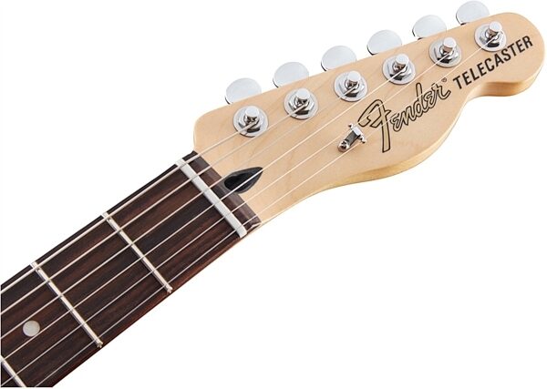 Fender Deluxe Nashville Telecaster Electric Guitar (Rosewood, with Gig Bag), Daphne Blue Headstock Front