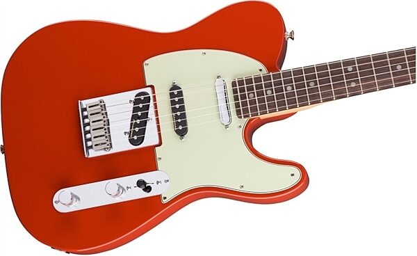 Fender Deluxe Nashville Telecaster Electric Guitar (Rosewood, with Gig Bag), Fiesta Red Body Right