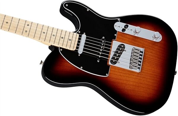 Fender Deluxe Nashville Telecaster Electric Guitar (Maple, with Gig Bag), Sunburst Body Left