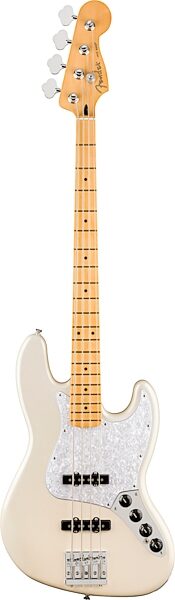 Fender Player II Modified Active Jazz Electric Bass, Maple Fingerboard (with Gig Bag), Olympic White, Action Position Back