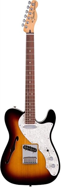 Fender Deluxe Telecaster Thinline Electric Guitar (Rosewood, with Gig Bag), Main-