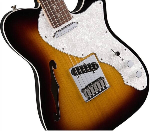 Fender Deluxe Telecaster Thinline Electric Guitar (Rosewood, with Gig Bag), Front Body
