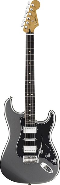 Fender Blacktop Stratocaster HSH Electric Guitar, with Rosewood Fingerboard, Titanium Silver