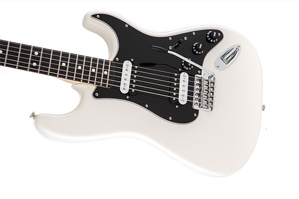 Fender Standard Stratocaster HH Electric Guitar, with Rosewood Fingerboard, Olympic White Body Left