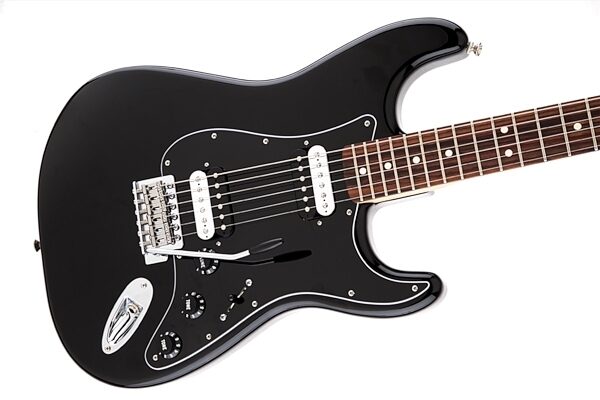 Fender Standard Stratocaster HH Electric Guitar, with Rosewood Fingerboard, Black Body Right