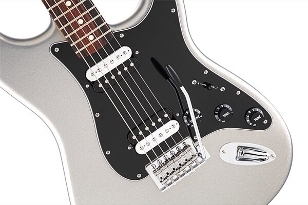 Fender Standard Stratocaster HH Electric Guitar, with Rosewood Fingerboard, Ghost Silver Bridge
