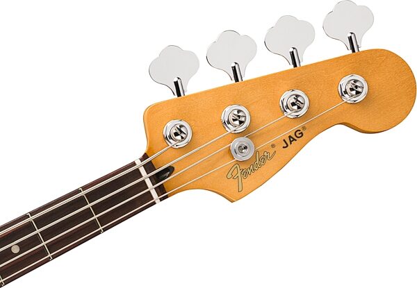 Fender Limited Edition Mark Hoppus Jaguar Electric Bass, Rosewood Fingerboard (with Gig Bag), 3-Color Sunburst, Action Position Back