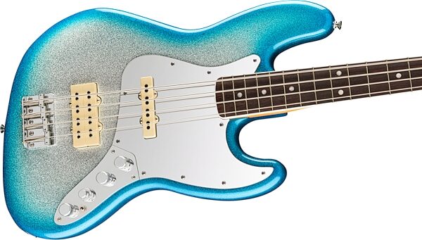 Fender Limited Edition Player Plus Blu DeTiger Jazz Electric Bass (with Gig Bag), Sky Blue, Action Position Back