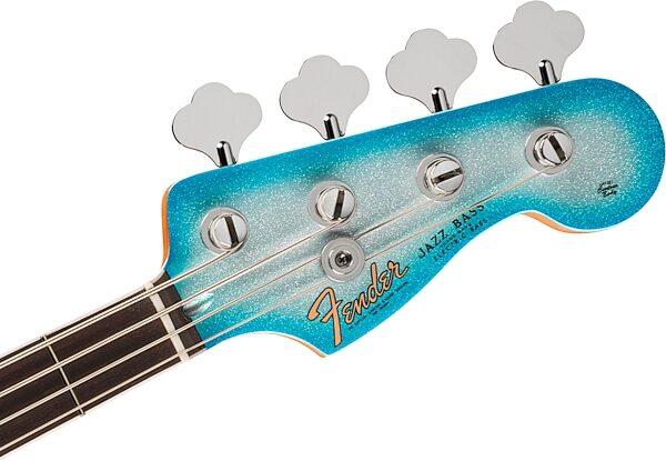 Fender Limited Edition Player Plus Blu DeTiger Jazz Electric Bass (with Gig Bag), Sky Blue, Action Position Back