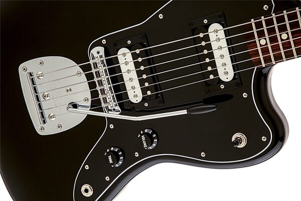 Fender Standard Jazzmaster HH Electric Guitar, with Rosewood Fingerboard, Black Body Closeup
