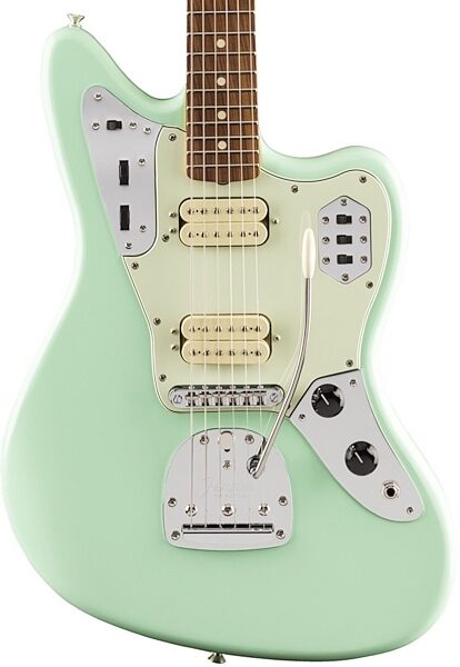 Fender Vintera '60s Jaguar Modified HH Electric Guitar, Pau Ferro (with Gig Bag), Surf Green, USED, Scratch and Dent, View