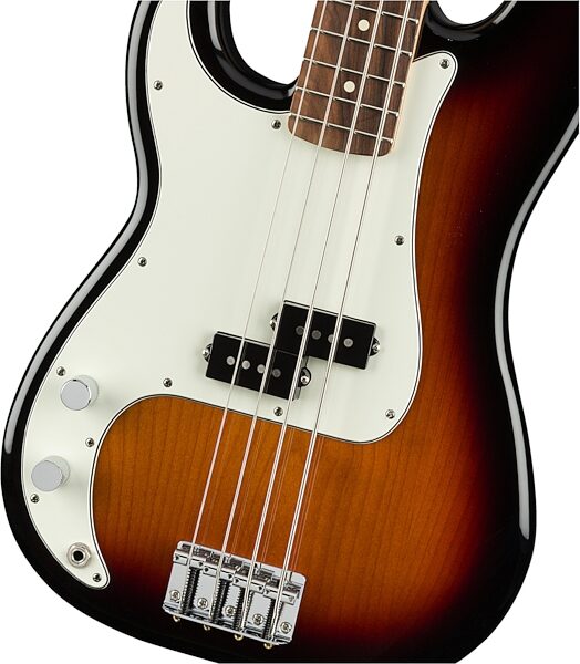 Fender Player Precision Pau Ferro Electric Bass, Left-Handed, Action Position Back