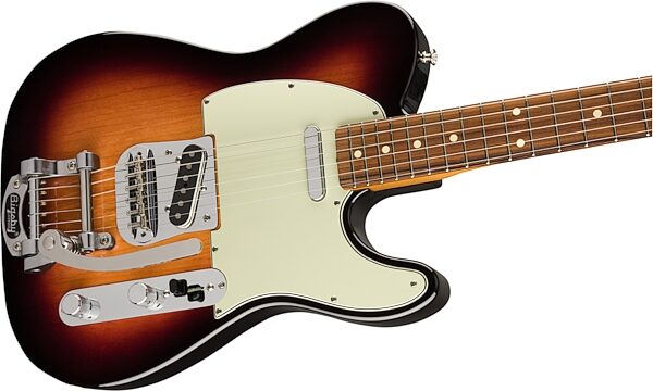 Fender Vintera '60s Telecaster Electric Guitar with Bigsby Tremolo, Pau Ferro Fingerboard (with Gig Bag), Action Position Back