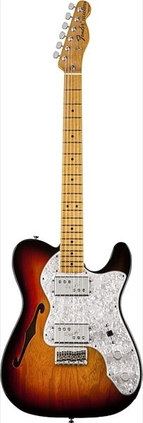 Fender FSR American Vintage '72 Telecaster Thinline Electric Guitar, 3-Color Sunburst