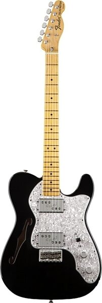 Fender FSR American Vintage '72 Telecaster Thinline Electric Guitar, Black