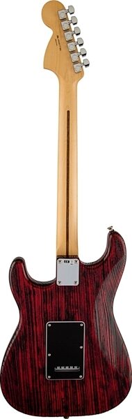 Fender Limited Edition USA Stratocaster Sandblast Electric Guitar, Maple Fretboard (with Gig Bag), Crimson Back
