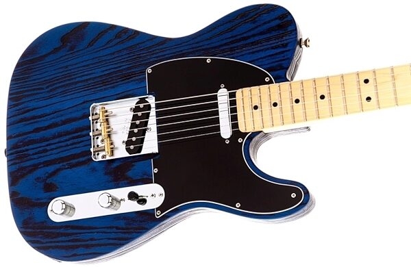 Fender Limited Edition USA Telecaster Sandblast Electric Guitar, Maple Fingerboard (with Gig Bag), Sapphire Closeup