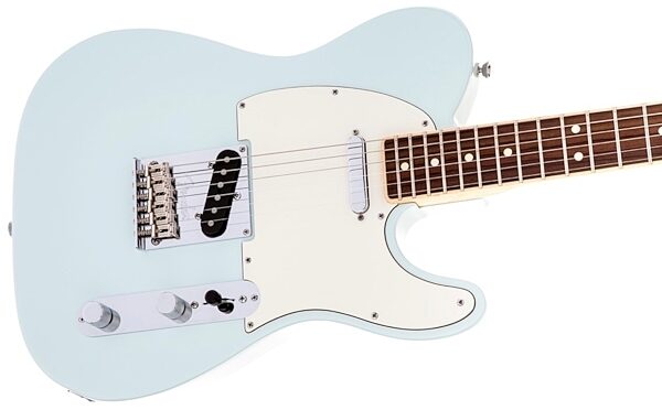 Fender Limited Edition American Standard Channel-Bound Telecaster Electric Guitar, Sonic Blue Closeup