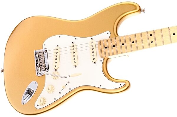 Fender Limited Edition American Standard Stratocaster, Maple Fingerboard (with Case), Aztec Gold Closeup
