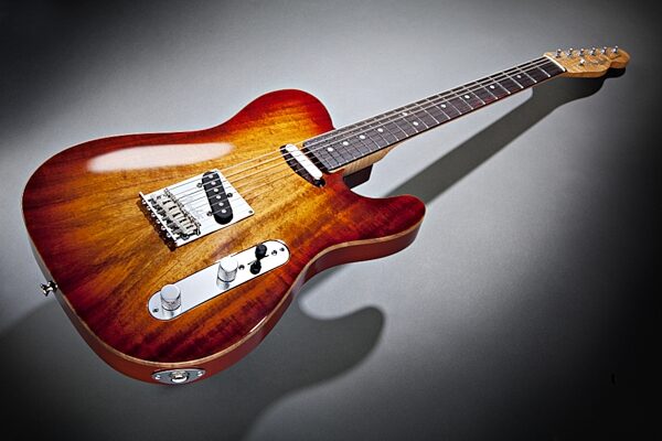 Fender Select Koa Top Telecaster Electric Guitar with Rosewood Fingerboard, Glamour View