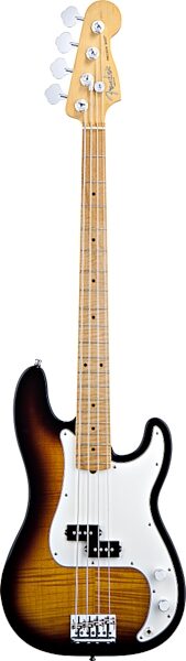 Fender Select Precision Electric Bass with Case, Maple Neck, 2-Tone Sunburst