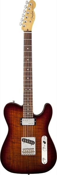 Fender Select Carved Top Telecaster SH Electric Guitar, Rosewood Fingerboard w/ Case, Cherryburst