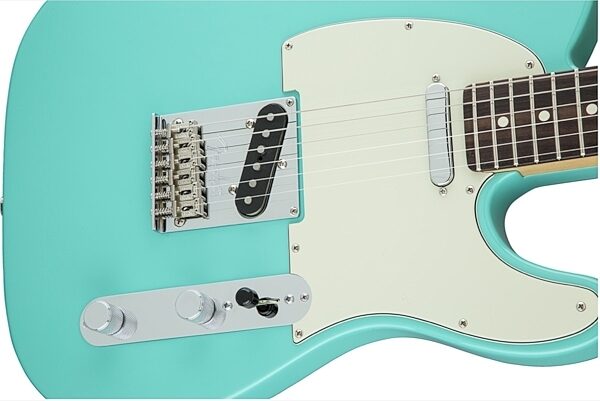 Fender Limited Edition American Standard Telecaster Match Head Electric Guitar, Surf Green Body Closeup