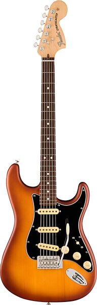 Fender American Performer Timber Stratocaster Electric Guitar (with Gig Bag), Honey, Action Position Back