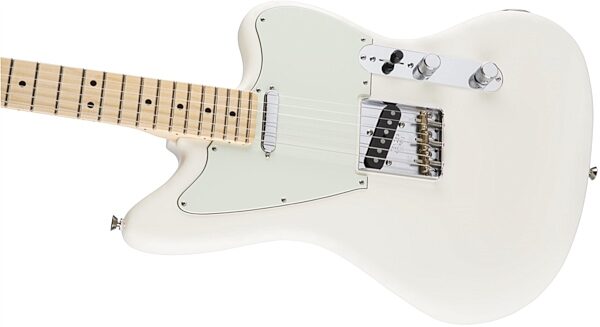 Fender Limited Edition American Standard Offset Telecaster Electric Guitar (Maple, with Case), Olympic White Body Left