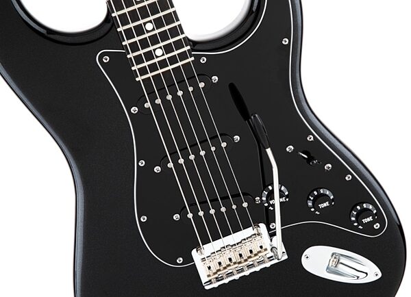Fender Limited Edition American Standard Blackout Stratocaster Electric Guitar (with Case), Closeup