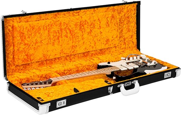 Fender Limited Edition Jack White Triplecaster Telecaster Electric Guitar, Maple Fingerboard (with Case), Black, Action Position Back