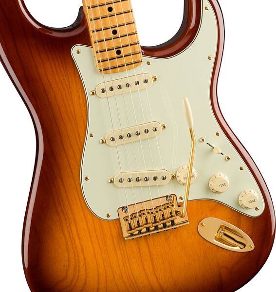 Fender 75th Anniversary Commemorative Stratocaster Electric Guitar (with Case), Action Position Back