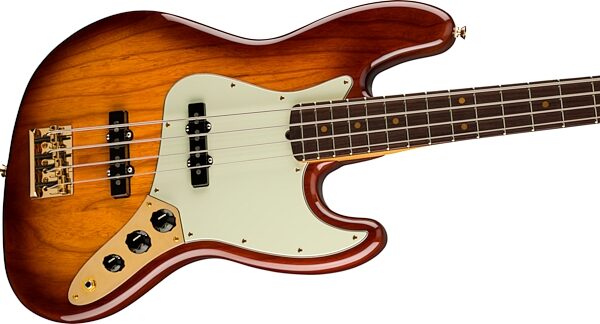 Fender 75th Anniversary Commemorative Jazz Bass Guitar (with Case), Action Position Back