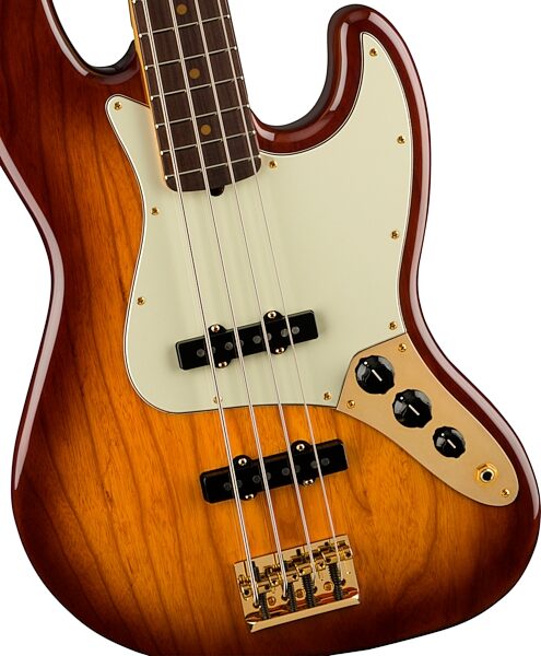 Fender 75th Anniversary Commemorative Jazz Bass Guitar (with Case), Action Position Back