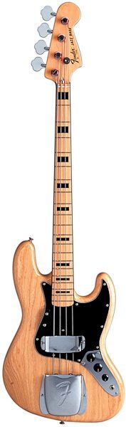 Fender American Vintage '75 Jazz Electric Bass (Maple with Case), Natural