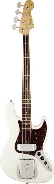 Fender '64 American Vintage 64 Jazz Electric Bass, Rosewood Fingerboard with Case, Olympic White
